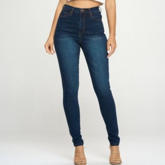 Dark Wash Blue Jeans - Picture 1 of 4